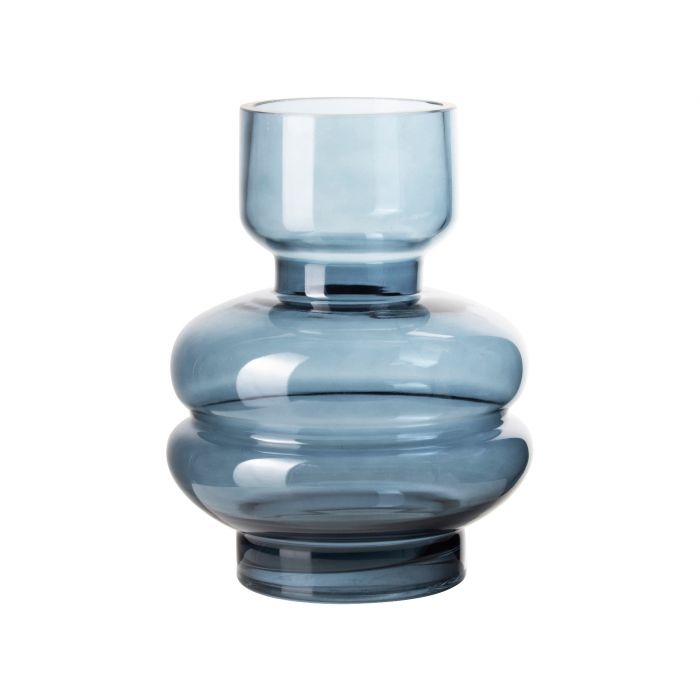 Zoeken het ergste Efficiënt Gusta Vaas glas ø15,5x20cm blauw - Sfeer Plus Meer