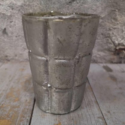 Stoere grijze theelichthouder 9x13Hcm - Afbeelding 2