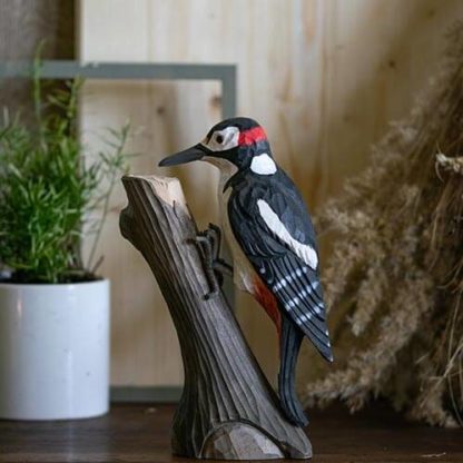 Handgesneden Bonte Specht Perfect Cadeau voor Vogelliefhebbers!