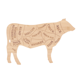 Snijplank koe L 49,5 x D 31 x H 1,1 cm