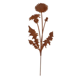 Roest tuinsteker paardenbloem L 13,2 x D 0,4 x H 37 cm