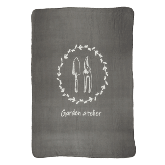 Fleeceplaid "Garden atelier" L 130 x D 180 x H 0,5