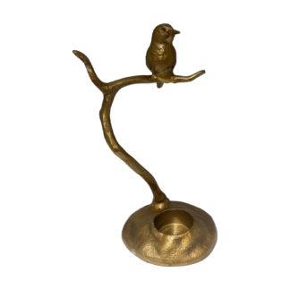 Waxinelichthouder metaal Goud