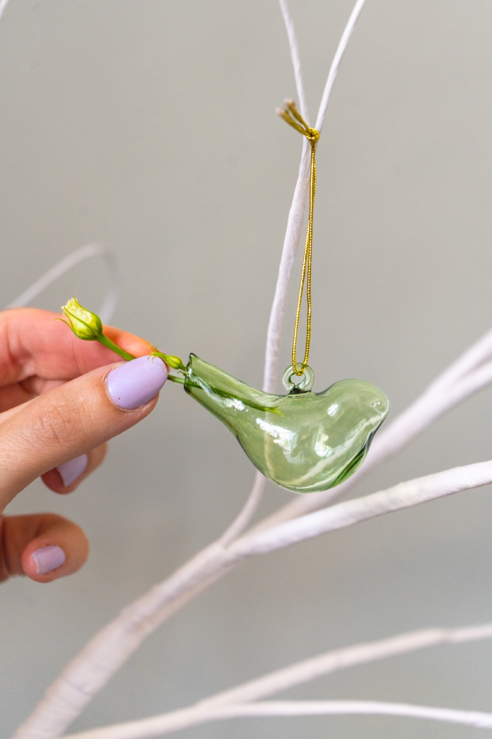 Vogelhanger (Pasen) (Ornament) (Paastak) Groen, Oranje,Wit,Roze