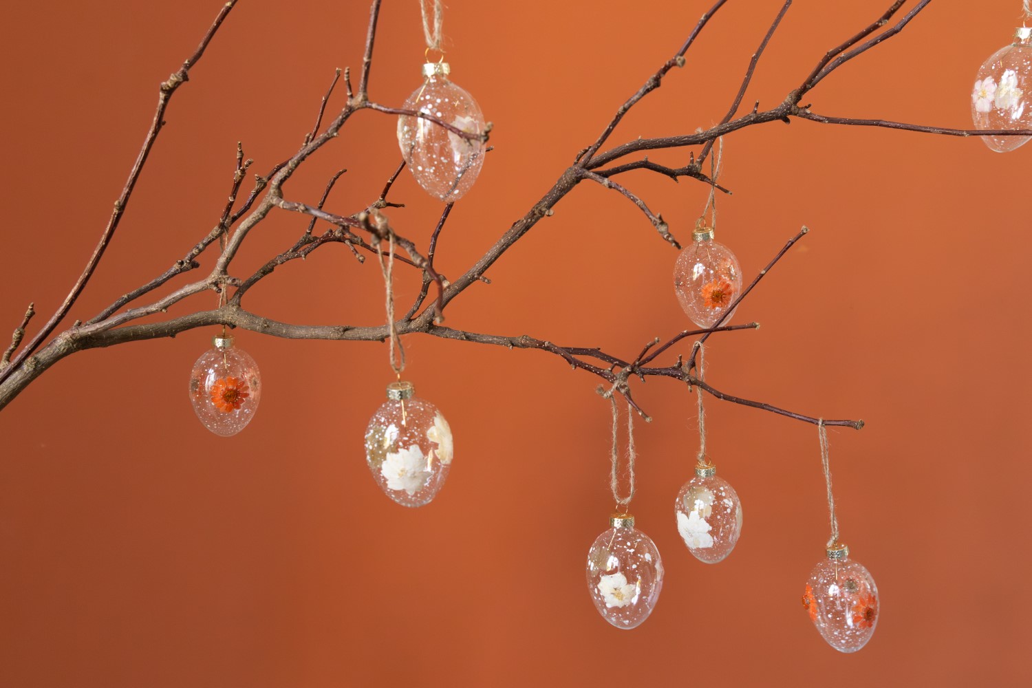 Transparante ornament (Pasen) (Paastak) (Bloemen) 3 verschillende tinten ! - Afbeelding 2